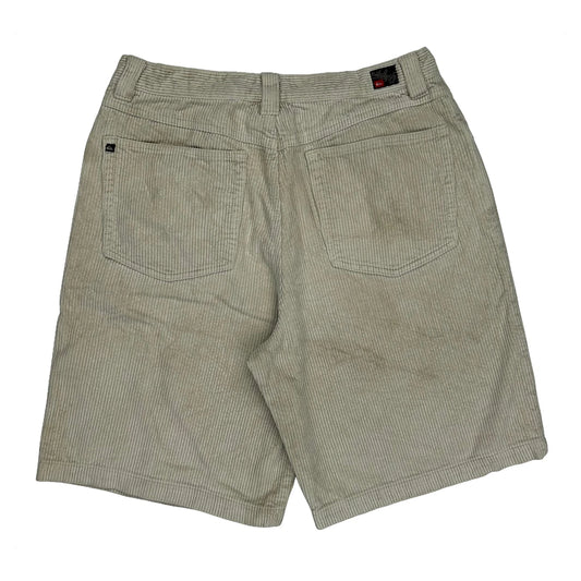 Quiksilver Baggy Corduroy Shorts - 31W 9L Beige Cotton