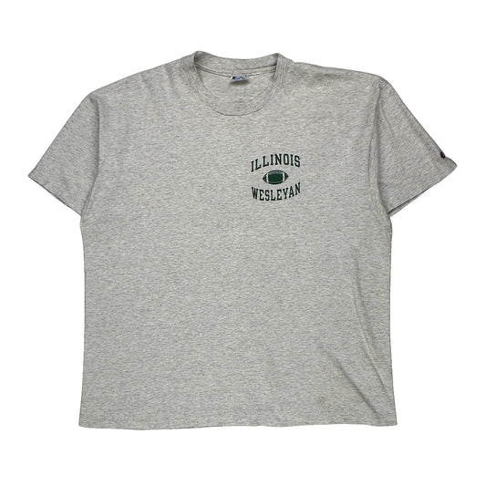 Illinois Wesleyan Football Champion College T-Shirt - 2XL Grey Cotton