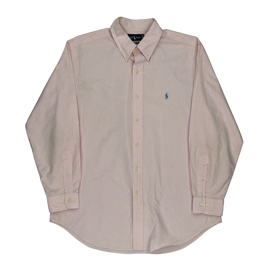 Ralph Lauren Checked Shirt - Large Pink Cotton