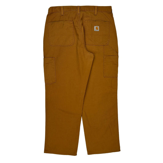 Carhartt Carpenter Trousers - 34W 28L Brown Cotton Blend