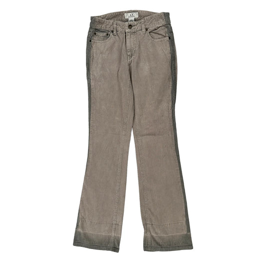 Armani Exchange Cord Trousers - 26″ Waist Grey Cotton