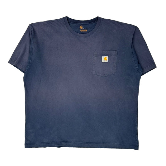 Carhartt T-Shirt - Large Navy Cotton