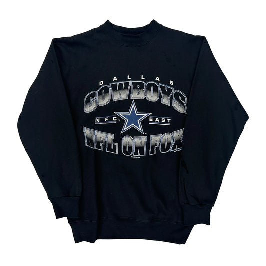 Dallas Cowboys Nfl Sweatshirt - Medium Black Cotton Blend