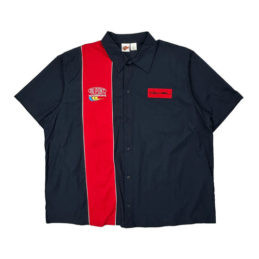 Vintage Dupont Motorsports Winners Circle Nascar Short Sleeve Shirt - XL Navy Cotton Blend