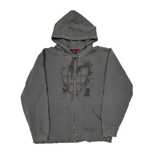 Harley Davidson Graphic Hoodie - XL Grey Cotton
