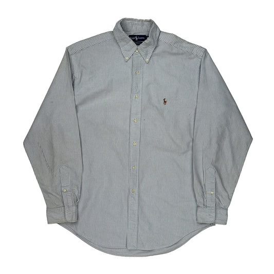 Yarmouth Ralph Lauren Striped Shirt - Large Blue Cotton