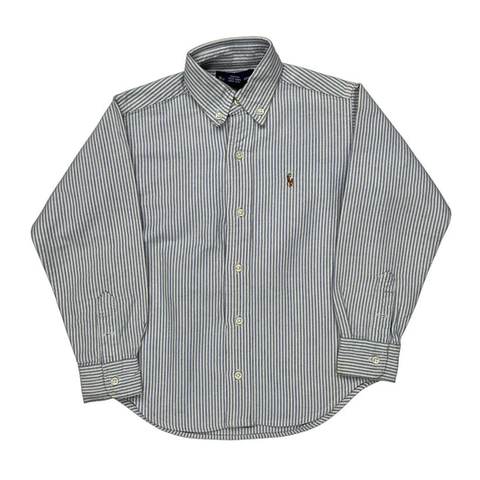 Age 5 Ralph Lauren Striped Shirt - XS Blue Cotton