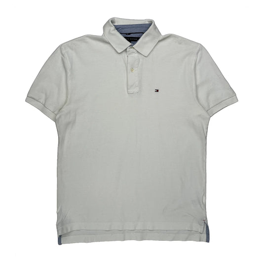 Vintage Tommy Hilfiger Polo Shirt - Medium White Cotton
