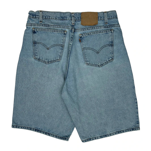 Vintage Levis Baggy Denim Shorts - 33W 9L Light Wash Denim