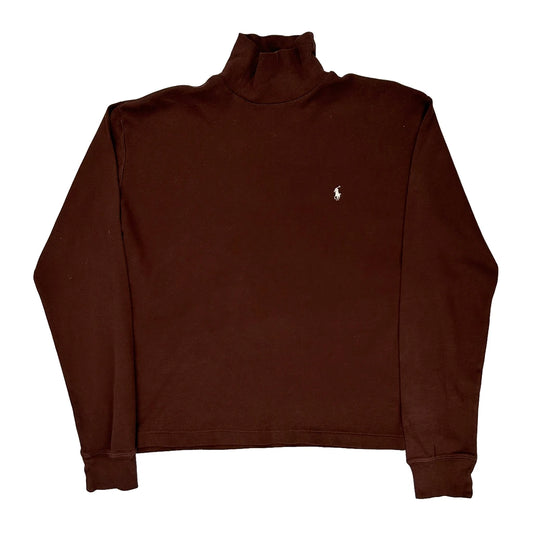 Ralph Lauren Sport Rollneck - Large Brown Cotton