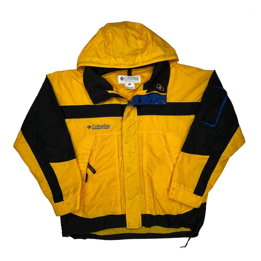 Columbia Windbreaker - Large Yellow Nylon