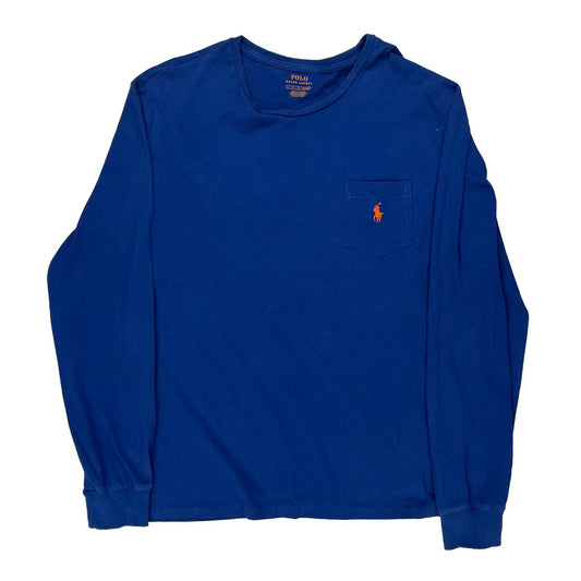 Polo By Ralph Lauren Long Sleeve T-Shirt - Large Blue Cotton