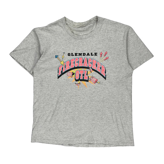 Firecracker Otl Unbranded Single Stitch T-Shirt - XL Grey Cotton