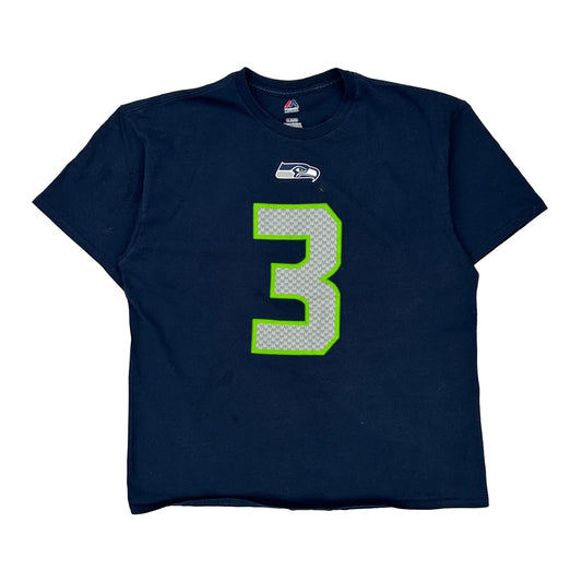 Seattle Seahawks Majestic Nfl T-Shirt - XL Navy Cotton