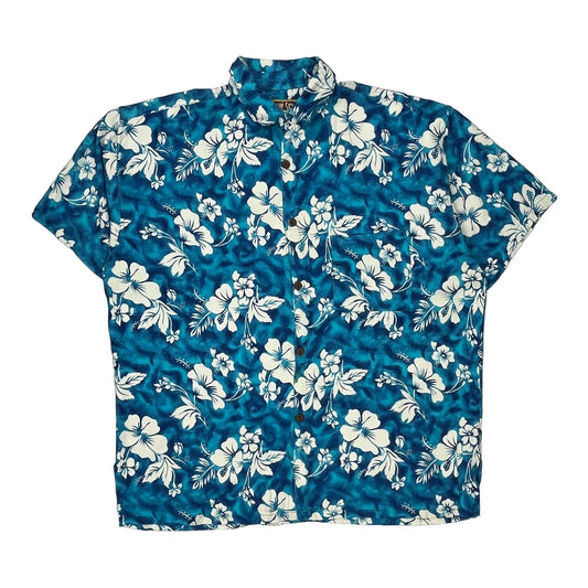 Blue Sky Apparell Hawaiian Shirt - 2XL Blue Cotton