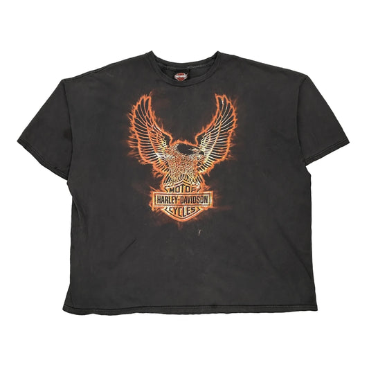Harley Davidson Graphic T-Shirt - 3XL Black Cotton