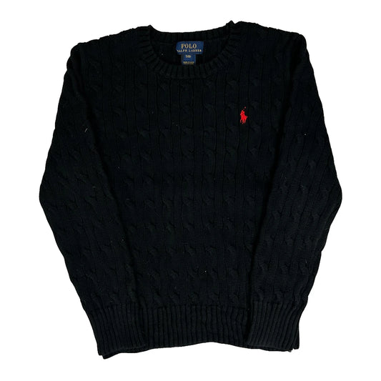 Age 8 Polo By Ralph Lauren Jumper - Small Black Knitted