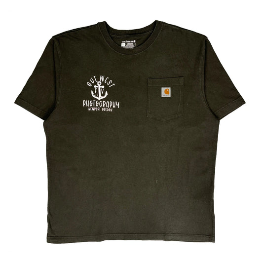 Carhartt T-Shirt - Large Green Cotton