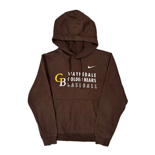 Vintage Waynedale Golden Bears Baseball Nike Hoodie - Small Brown Cotton