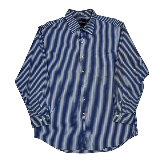 Polo By Ralph Lauren Striped Shirt - XL Blue Cotton