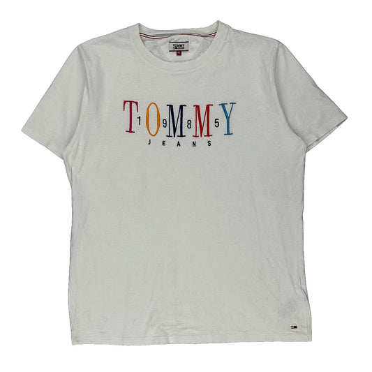 Tommy Jeans Spellout T-Shirt - XL White Cotton