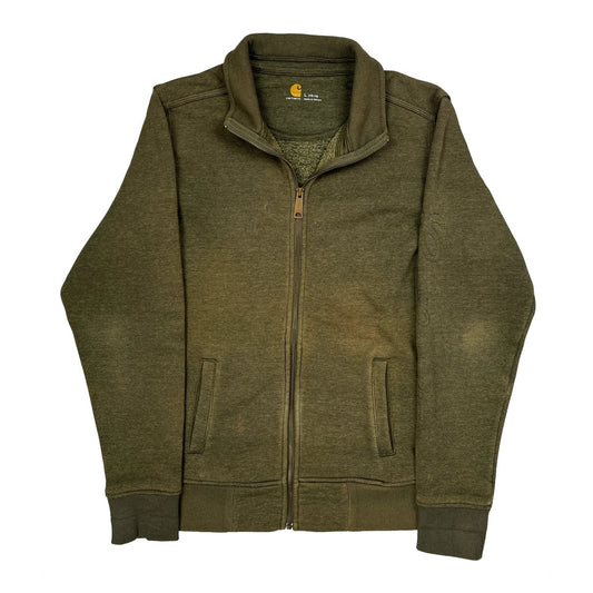 Carhartt Zip Up - Large Green Cotton Blend