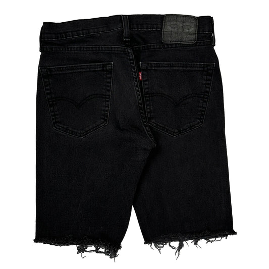 Levis Cut Off Denim Shorts - 30W 10L Black Denim