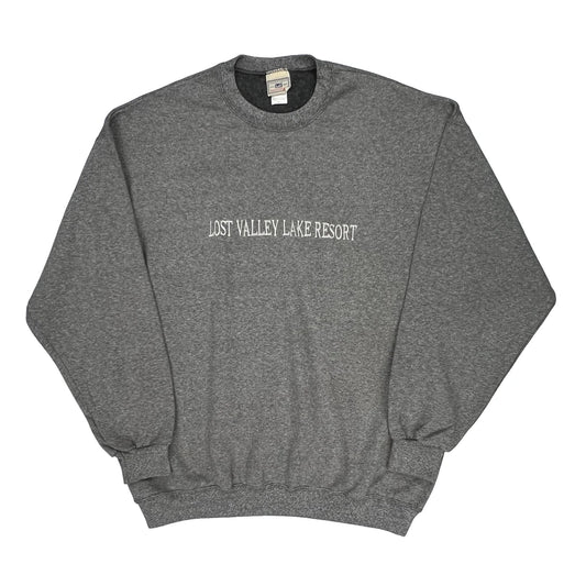 Lost Valley Lake Resort Lee Sweatshirt - XL Grey Cotton