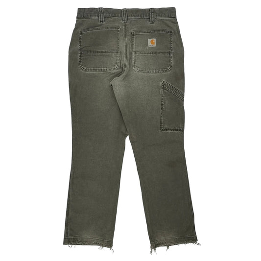 Carhartt Carpenter Trousers - 32W 29L Khaki Cotton Blend