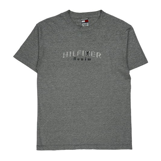 Tommy Hilfiger Denim Spellout T-Shirt - Medium Grey Cotton