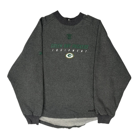 Green Bay Packers Reebok Nfl Sweatshirt - Small Grey Cotton Blend