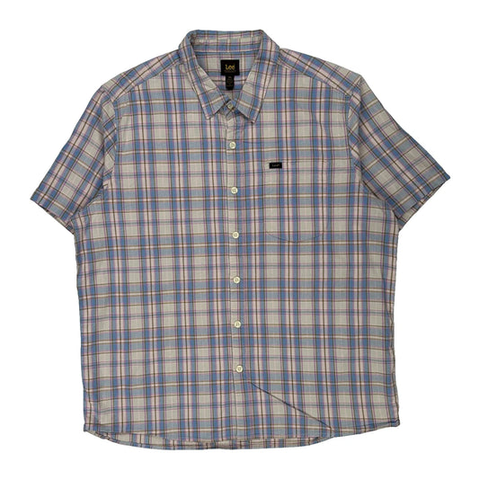 Lee Checked Short Sleeve Shirt - 2XL Multicoloured Cotton