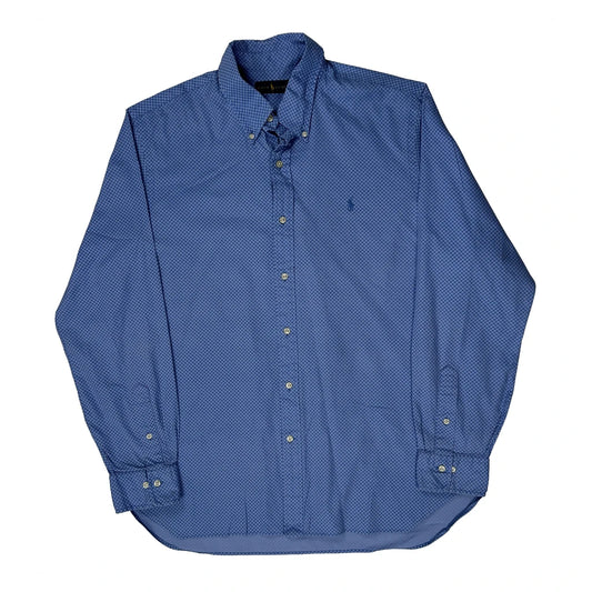 Ralph Lauren Patterned Shirt - XL Blue Cotton