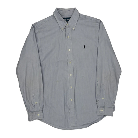 Ralph Lauren Striped Shirt - Large Blue Cotton