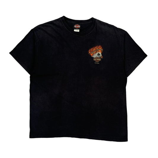 Harley Davidson Graphic T-Shirt - XL Black Cotton