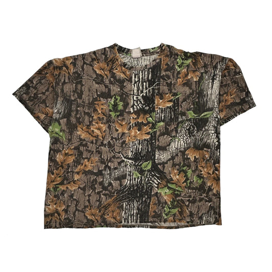 Jerzees Camo T-Shirt - XL Brown Cotton