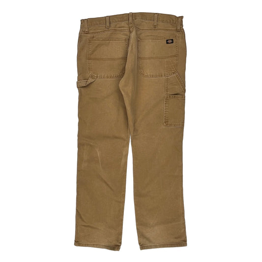 Dickies Carpenter Trousers - 36W 31L Brown Cotton Blend