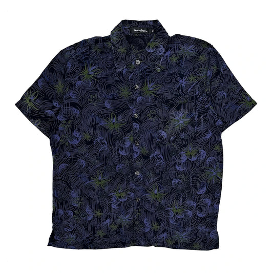 Unbranded Floral Hawaiian Shirt - Small Black Cotton