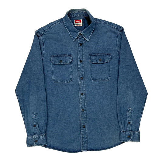 Wrangler Denim Shirt - XL Blue Cotton