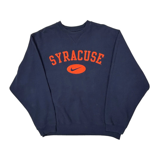 Syracuse Nike College Sweatshirt - Large Navy Cotton