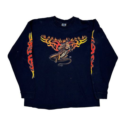 Ncc Apparel Graphic Long Sleeve T-Shirt - XL Black Cotton