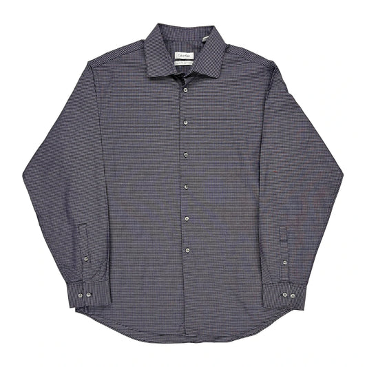 Calvin Klein Checked Shirt - Large Blue Cotton