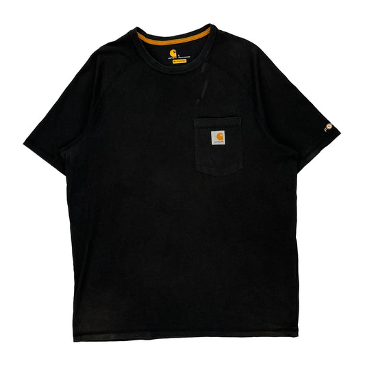 Carhartt T-Shirt - Large Black Cotton Blend