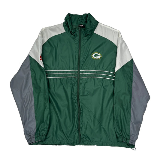 Green Bay Packers Nfl Football Windbreaker - 2XL Grey Polyester