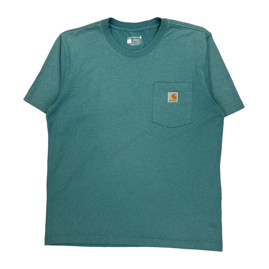 Carhartt T-Shirt - Large Green Cotton