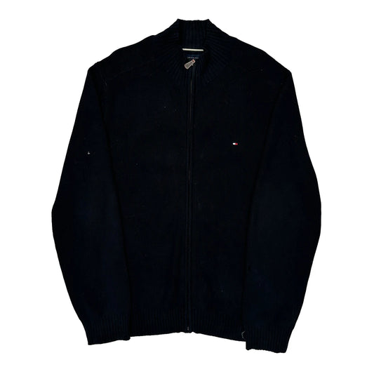 Tommy Hilfiger 1/4 Zip - Large Black Cotton