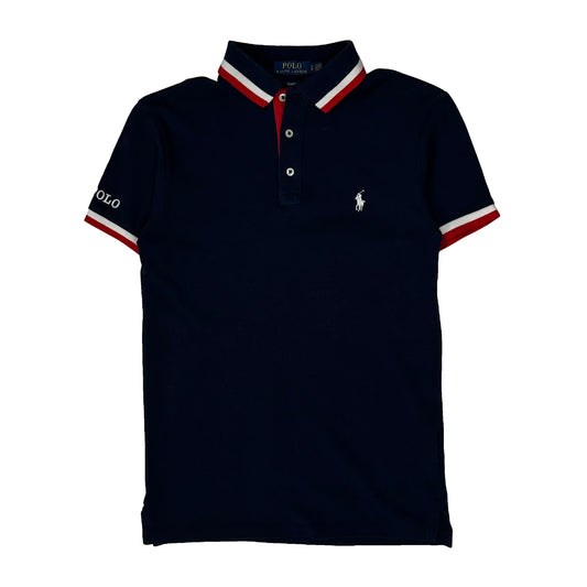 Polo By Ralph Lauren Slim Fit Polo Shirt - Small Navy Cotton