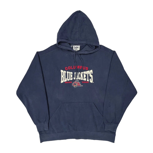 Columbus Blue Jackets Lee Sport College Hoodie - XL Blue Cotton Blend