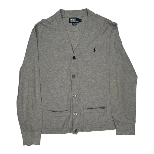Polo By Ralph Lauren Cardigan - Large Grey Cotton