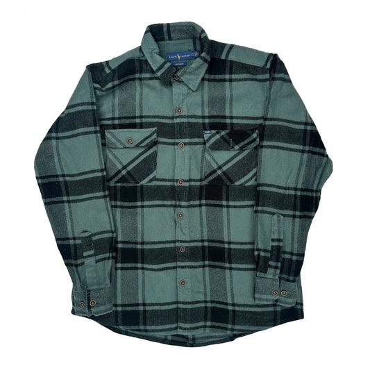 Ralph Lauren Checked Flannel Shirt - 2XL Green Cotton